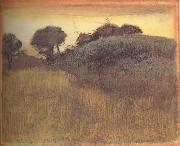 Edgar Degas Wheat Field and Green Hill oil on canvas